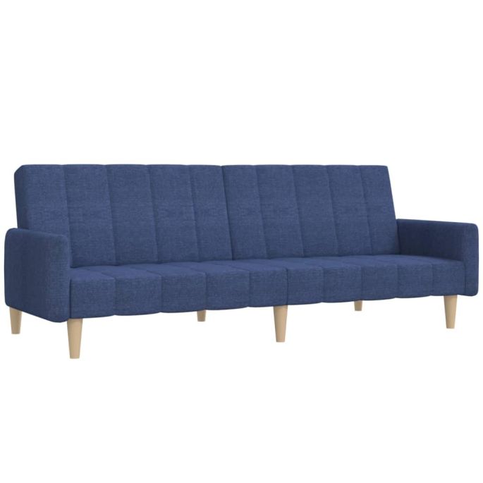 Slaapbank 2-zits stof blauw