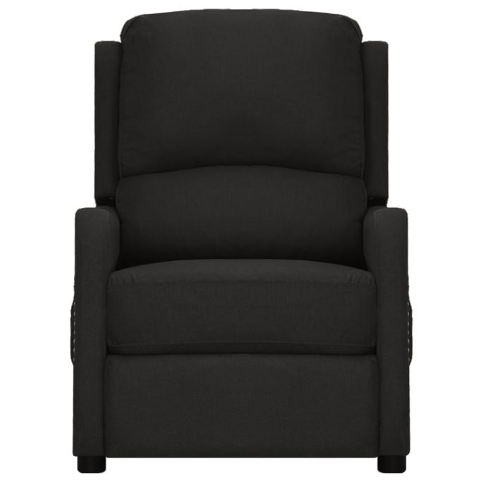 Fauteuil verstelbaar stof zwart