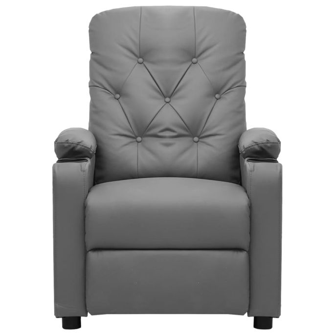 Massagestoel kunstleer grijs