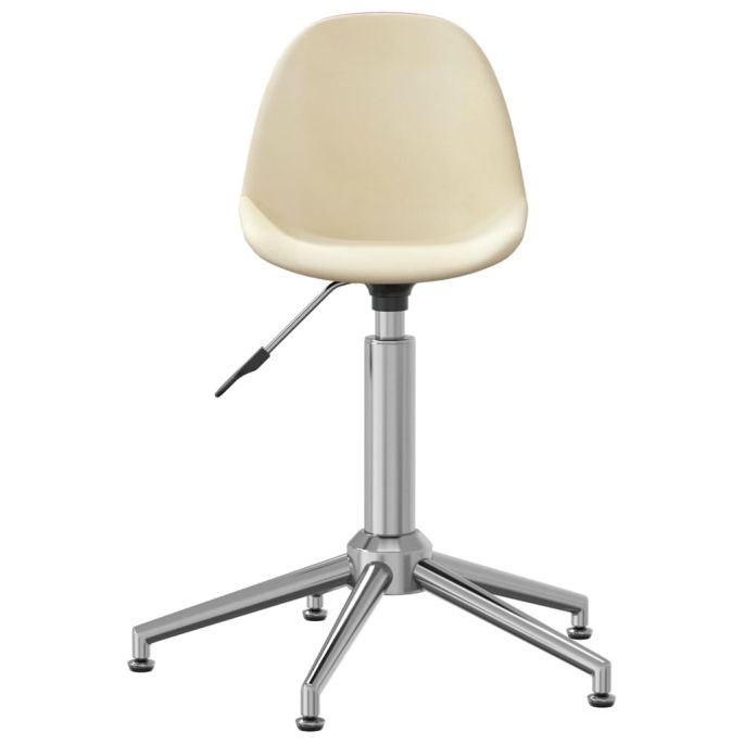Eetkamerstoelen 6 st stof crèmekleurig