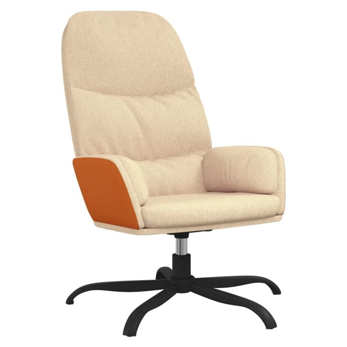 Relaxstoel stof crèmekleurig