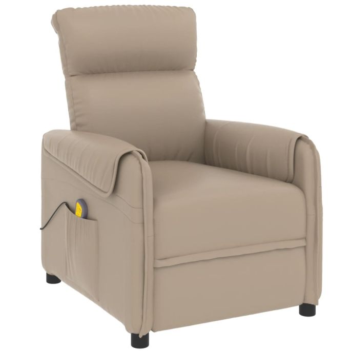 Massagestoel kunstleer cappuccinokleurig