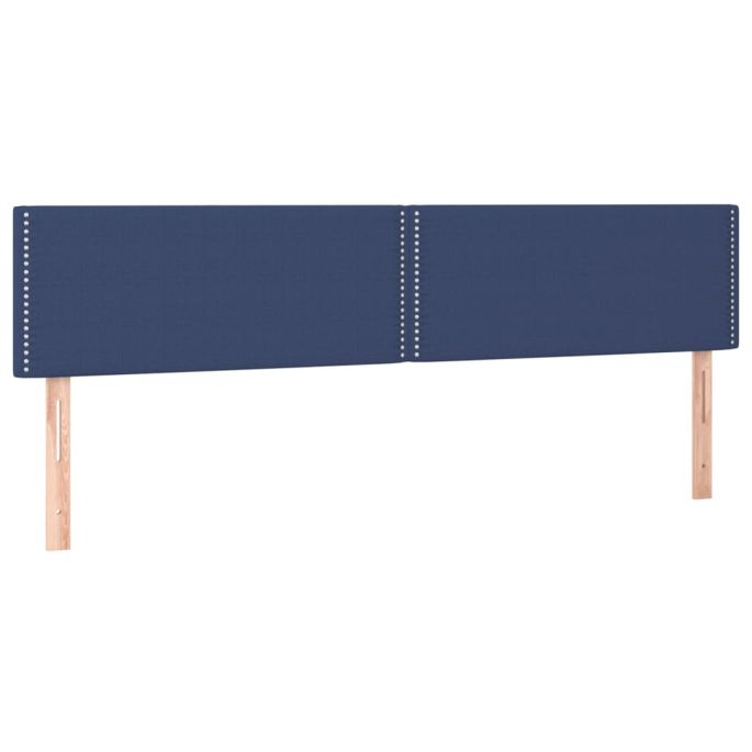 Hoofdborden 2 st 80x5x78/88 cm stof blauw