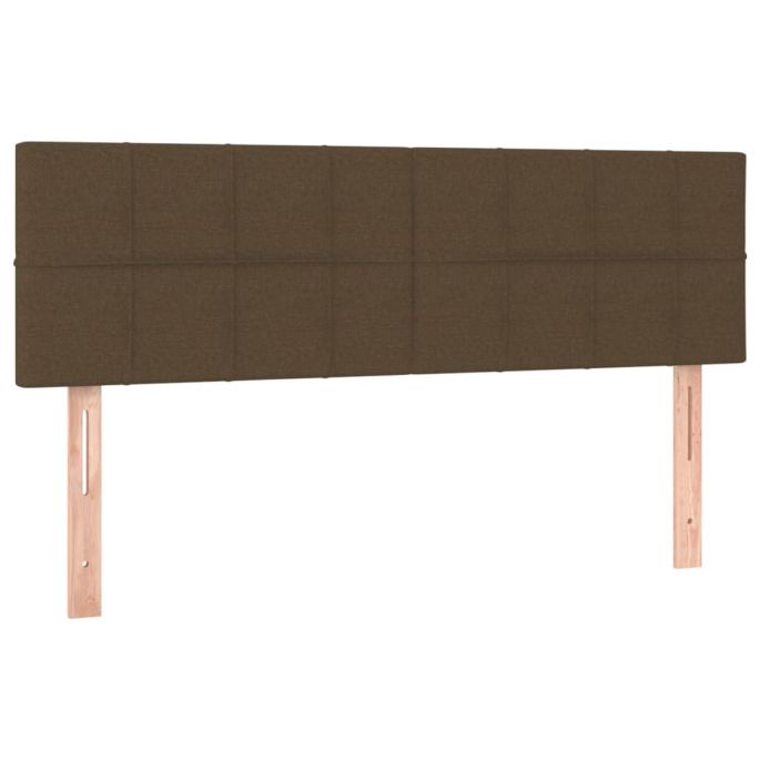 Hoofdborden 2 st 72x5x78/88 cm stof donkerbruin