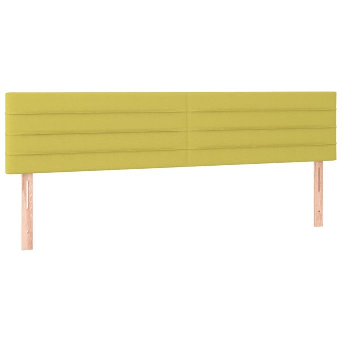 Hoofdborden 2 st 100x5x78/88 cm stof groen