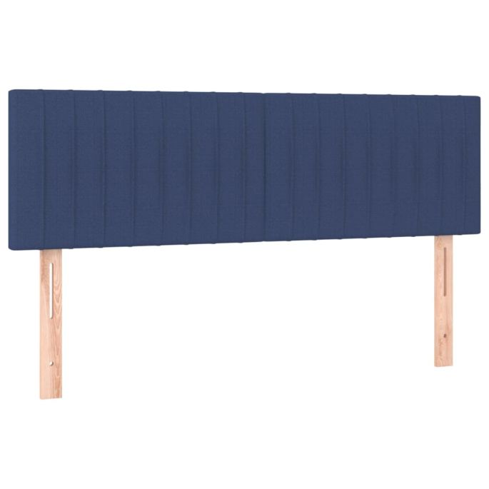 Hoofdborden 2 st 72x5x78/88 cm stof blauw