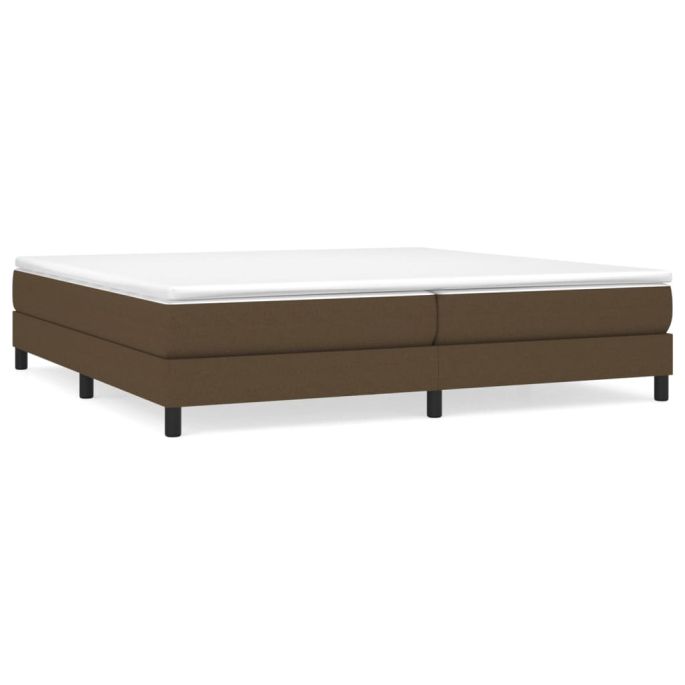 Boxspringframe stof donkerbruin 200x200 cm