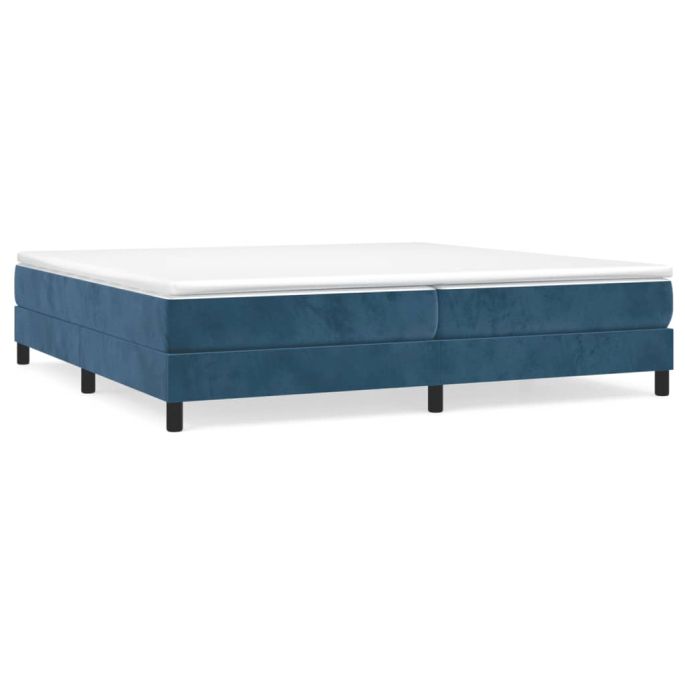 Boxspringframe fluweel donkerblauw 200x200 cm