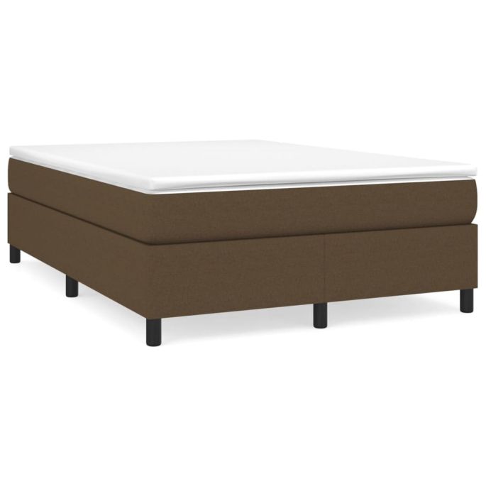 Boxspringframe stof donkerbruin 140x200 cm