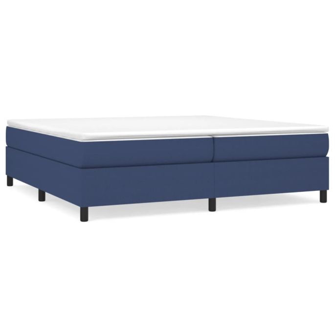 Boxspringframe stof blauw 200x200 cm