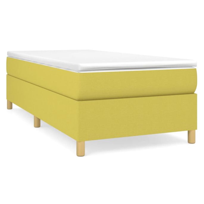 Boxspringframe stof groen 90x200 cm