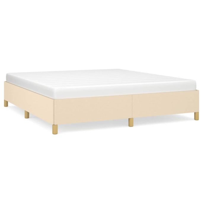 Boxspringframe stof crèmekleurig 160x200 cm