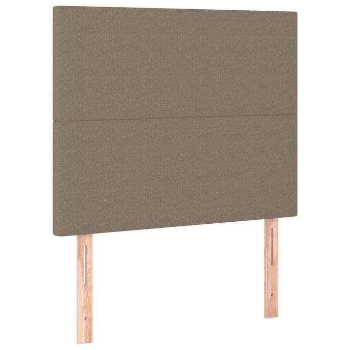 Hoofdborden 2 st 100x5x78/88 cm stof taupe