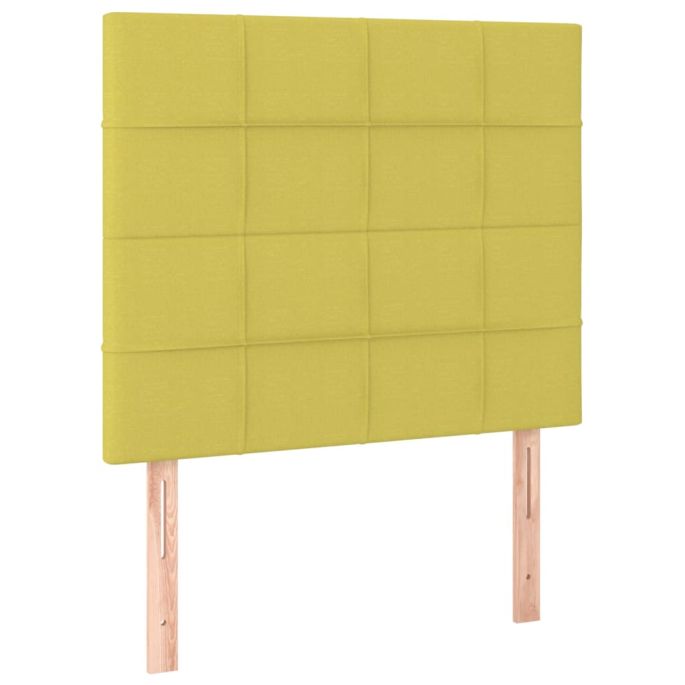 Hoofdborden 2 st 90x5x78/88 cm stof groen