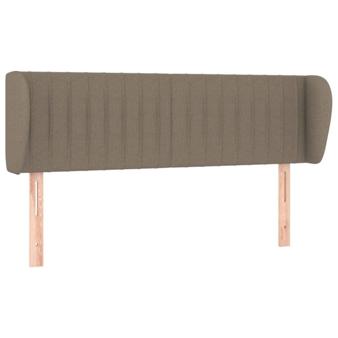 Hoofdbord met randen 147x23x78/88 cm stof taupe
