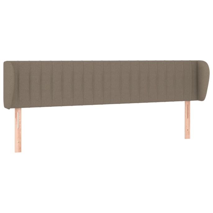Hoofdbord met randen 163x23x78/88 cm stof taupe